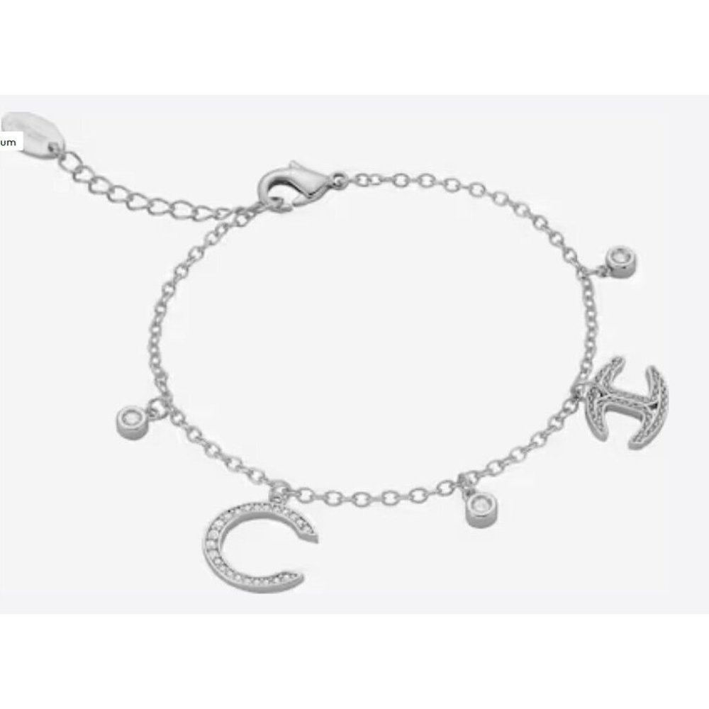Just Cavalli Carabiner Charm  Bracelet in Silver